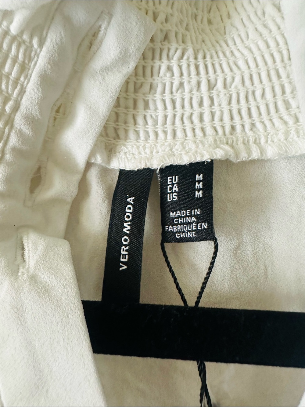 Vero Moda White Ruffle-Neck Button-Down Blouse - Picture 2 of 6